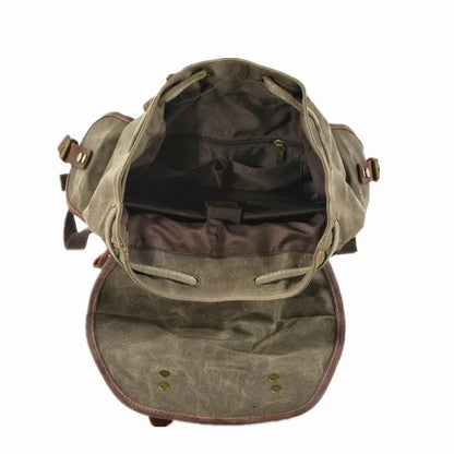 Vintage Canvas Backpacks Waterproof Rucksacks Large Waxed Mountaineering