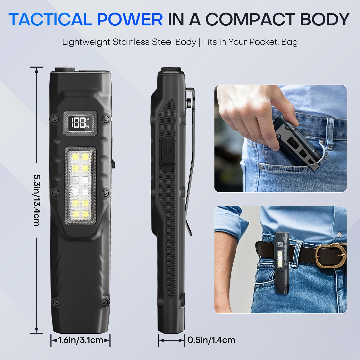 Tactical Rechargeable Flashlight