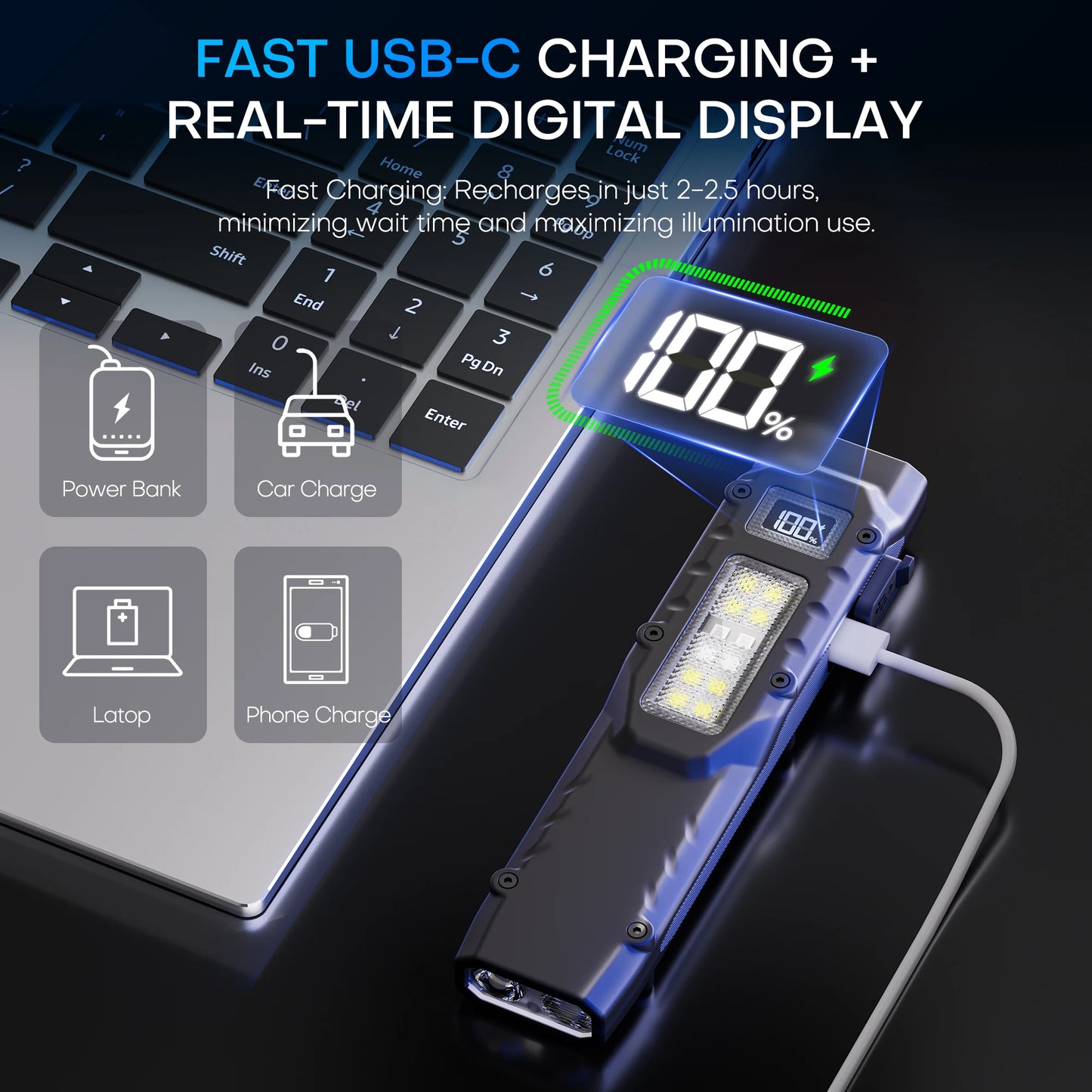 Tactical Rechargeable Flashlight