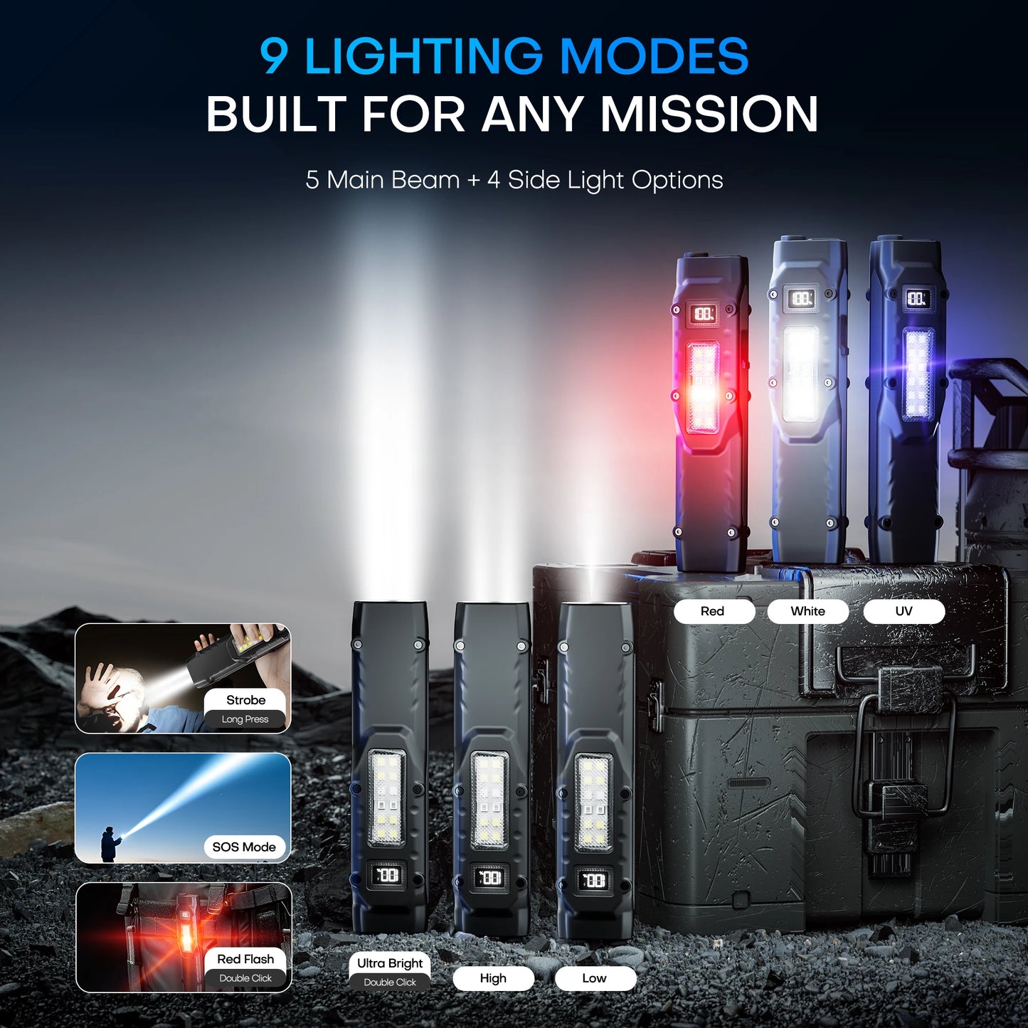 Tactical Rechargeable Flashlight