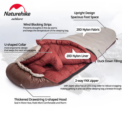 Naturehike Camping Winter Sleeping Bag Snowbird Mummy