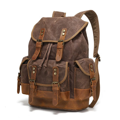 Vintage Canvas Backpacks Waterproof Rucksacks Large Waxed Mountaineering