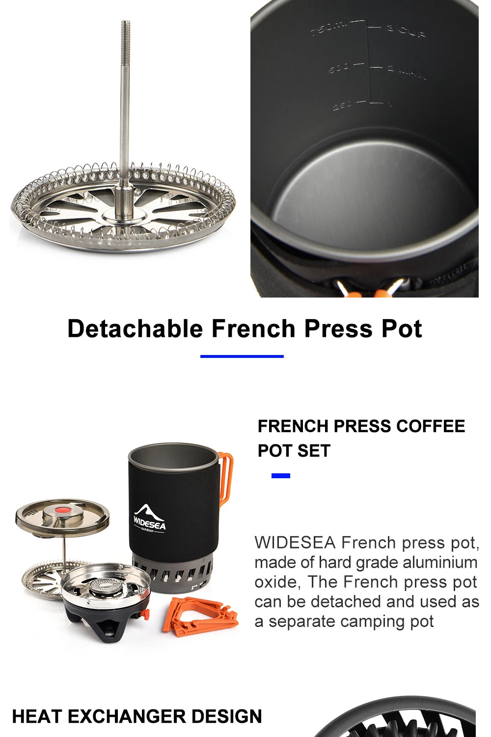Outdoor Gas Stove Burner Coffee Pot Cup Cookware