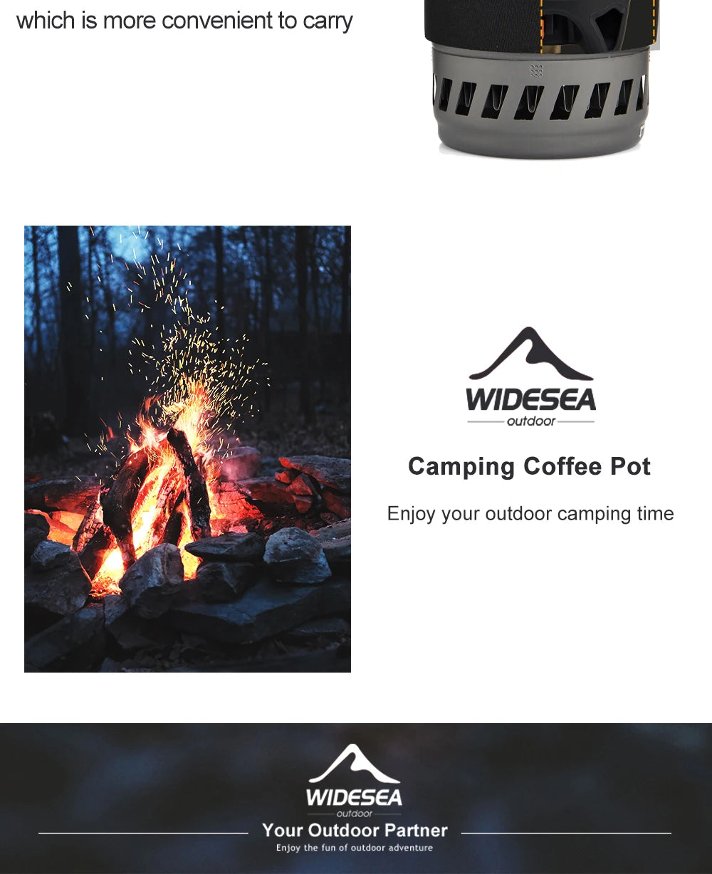 Outdoor Gas Stove Burner Coffee Pot Cup Cookware