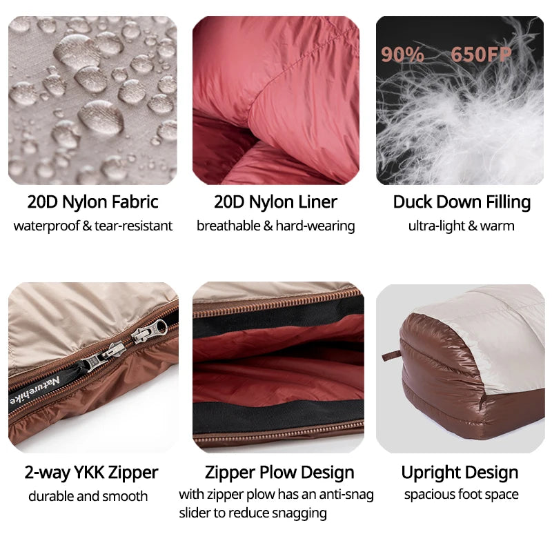 Naturehike Camping Winter Sleeping Bag Snowbird Mummy